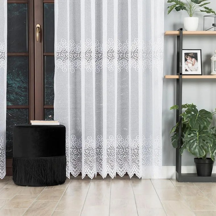 Žakárová záclona VIOLETTA balkónové dvere 200 x 250 cm