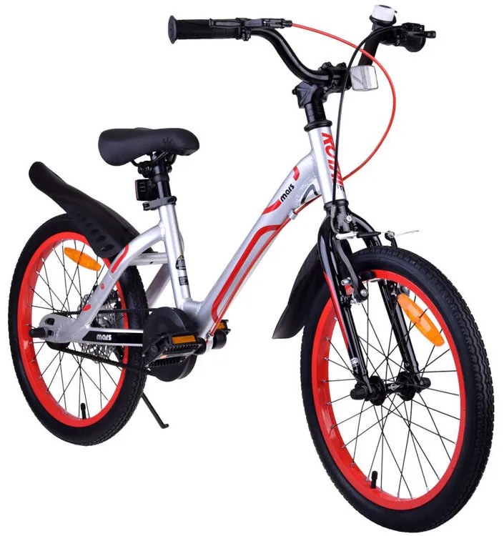 Detský bicykel 18" Mars RoyalBaby RB18-26 - strieborný