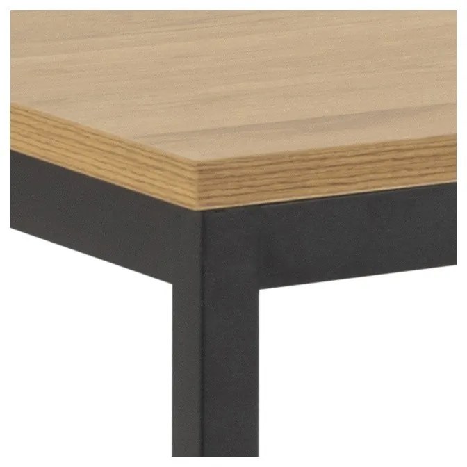 Jedálenský stôl Seaford 160x80x74 cm dub divoký/černá