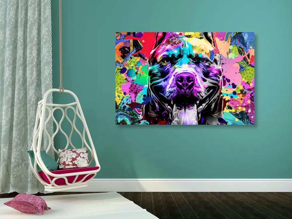 Obraz pestrofarebná ilustrácia psa Varianta: 120x80