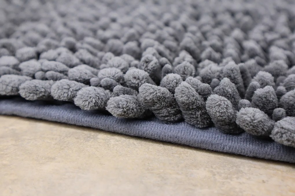 Lalee koberce Kúpeľňová predložka Fluffy 700 Grey - 40x60 cm