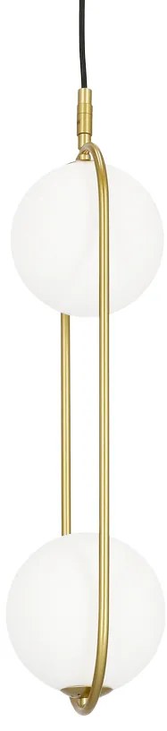 Candellux Mosadzný závesný luster Cordel pre žiarovku 2x G9 32-73464