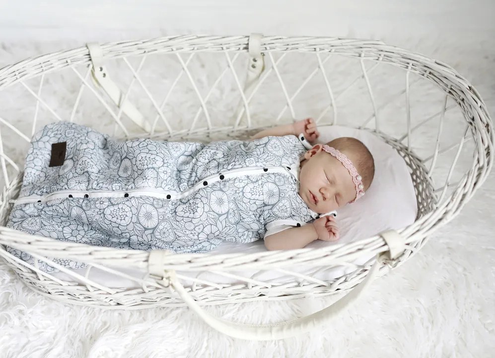 Bavlnený spací vak BOHO, PIESKOVÝ pre bábätko