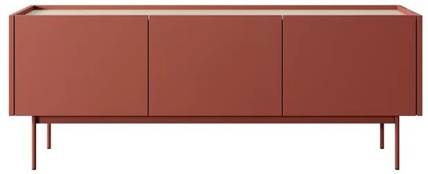 TV stolík Color 144 červený/dub linea