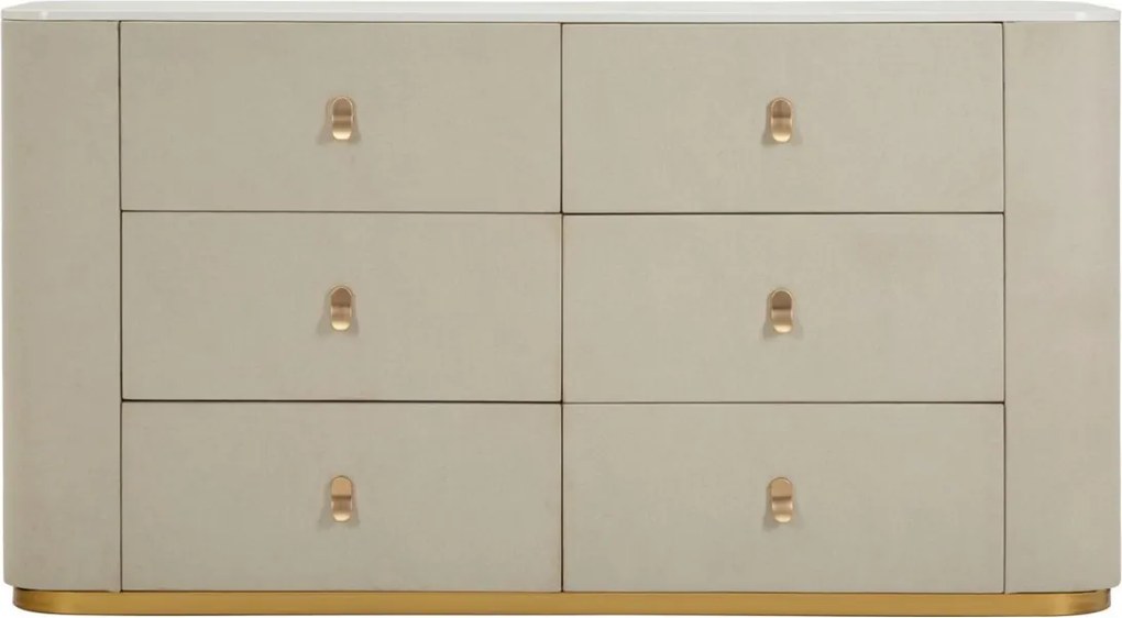 Dizajnová komoda Ondelette 140 cm krémová