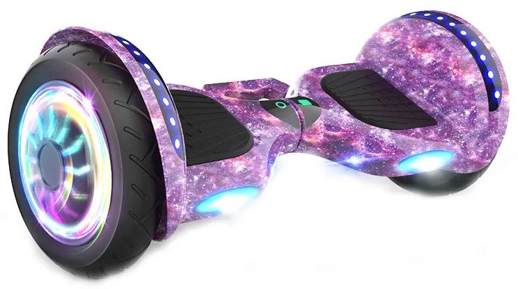 Hoverboard 10” s LED kolesami a Bluetooth svetlomodrá