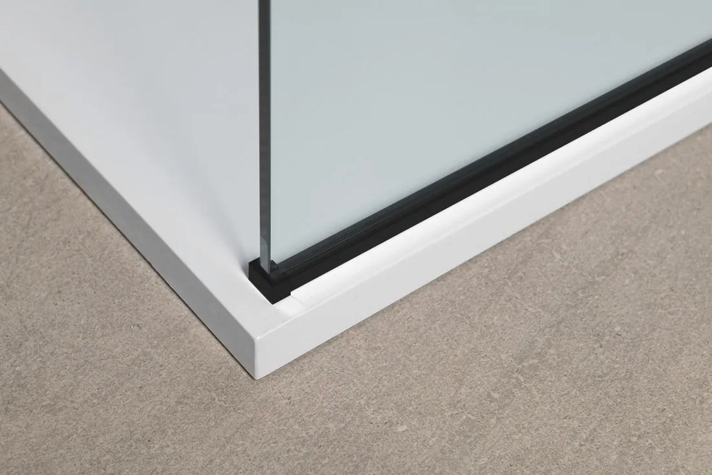 Polysan Polysan, MODULAR SHOWER BLACK stena na inštaláciu na múr, jednodielna, 800 mm, MS1-80B