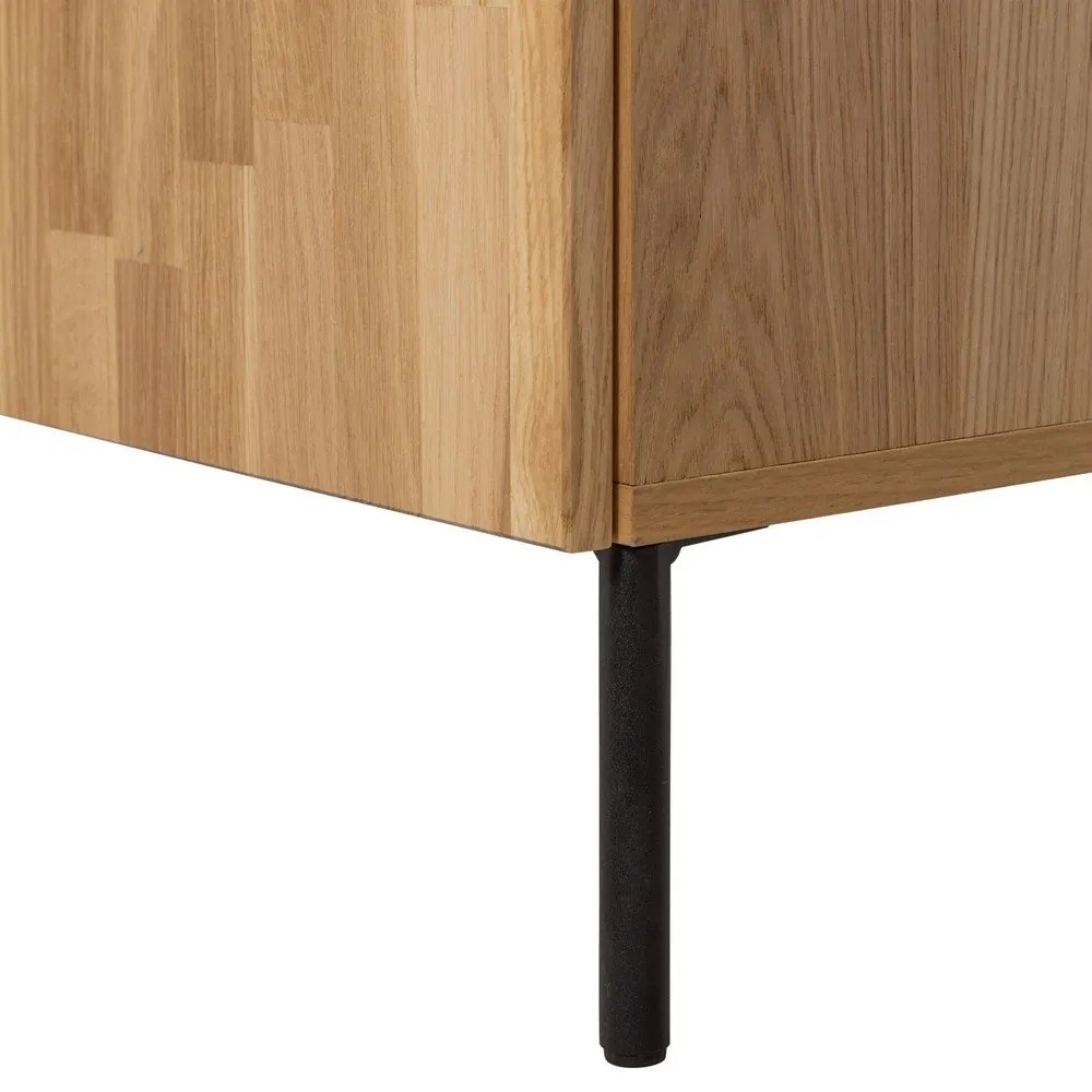 TV stolík z dubového dreva v prírodnej farbe 180x56x46 cm Bono – WOOOD