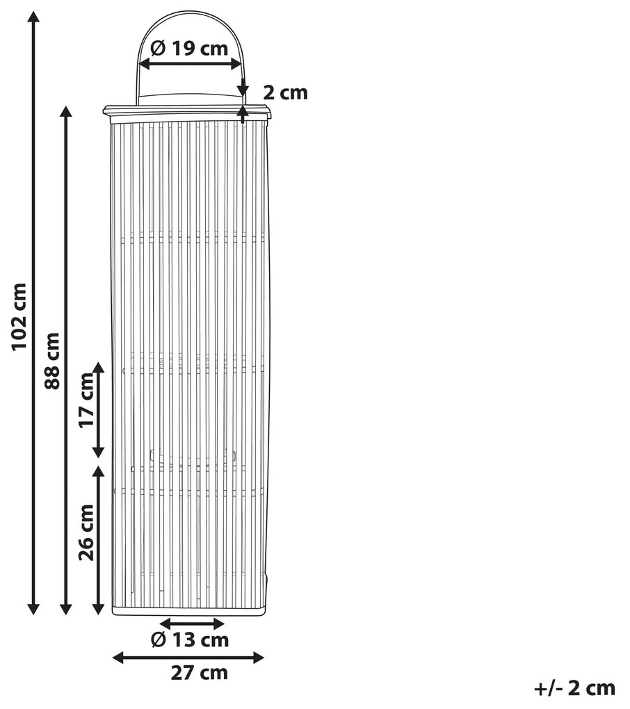 Bambusový lampáš na sviečku 88 cm prírodný BALABAC Beliani