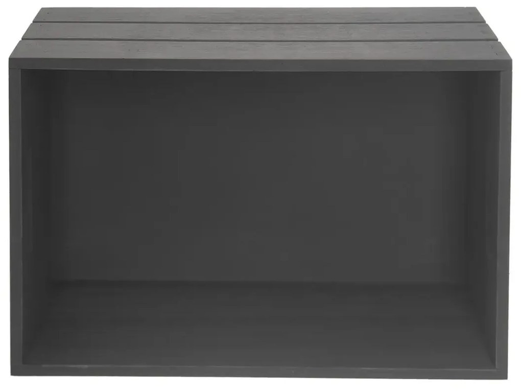 Orion Drevená debnička, antracitová, 36 x 26 x 15 cm, L