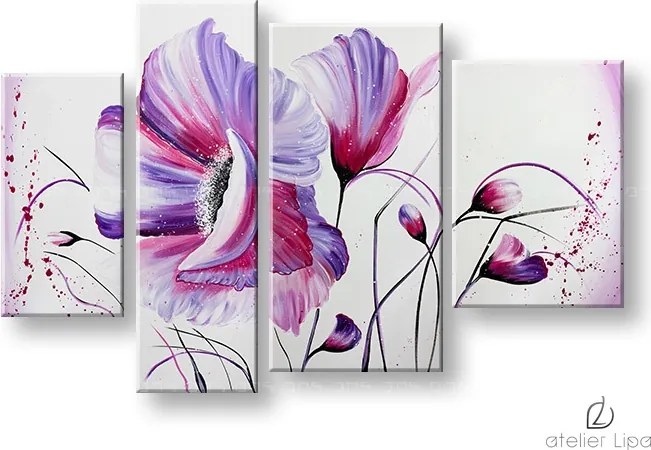 Autorská reprodukcia na plátne KVETY XOBDO118D4