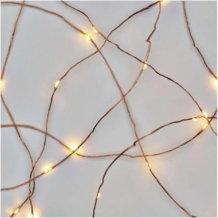 LED vonkajší svetelný reťazec 100×LED / 15 m, IP44, teplá biela