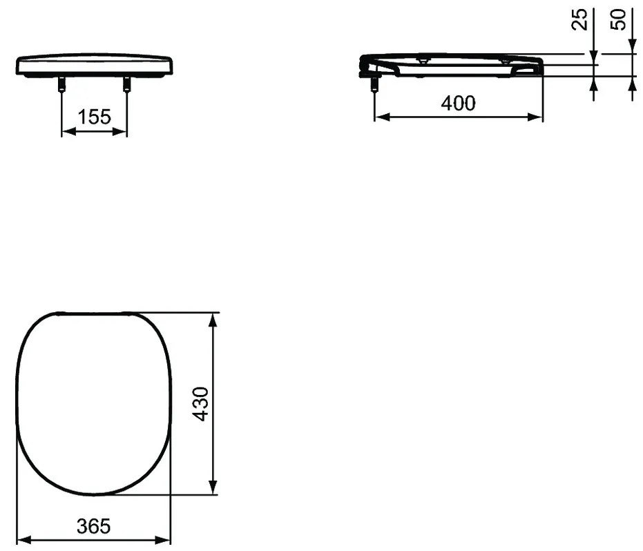 Ideal Standard Connect - WC sedátko, biela E712701