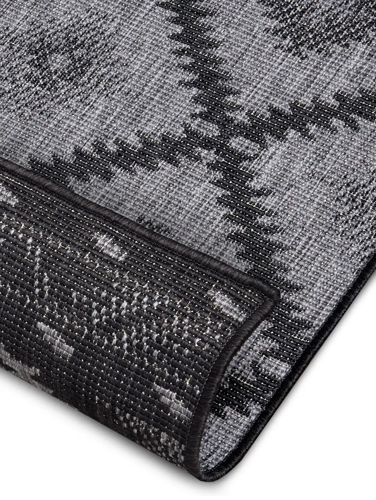 NORTHRUGS - Hanse Home koberce Kusový koberec Twin Supreme 105459 Malibu Night Silver – na von aj na doma - 80x350 cm