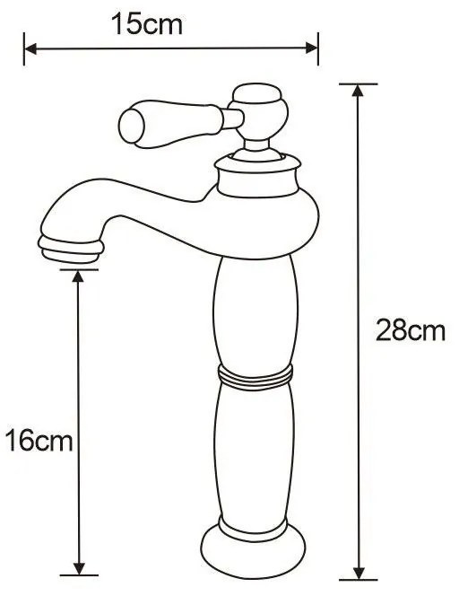 Mexen Draco, vysoká umývadlová batéria, čierna, 745410-70