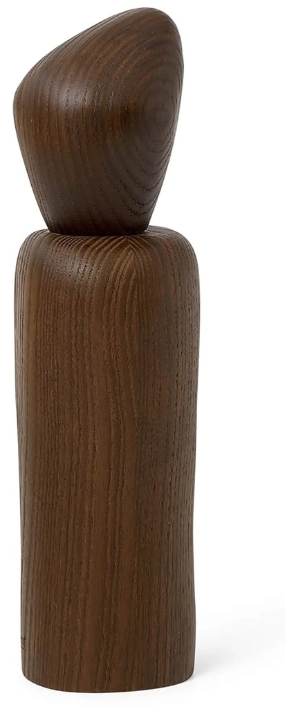 ferm LIVING Drevený mlynček s keramickým strojčekom Cairn Dark Brown