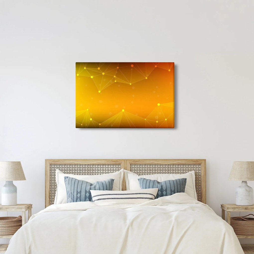 Abstraktný žltý obraz (90x60 cm)