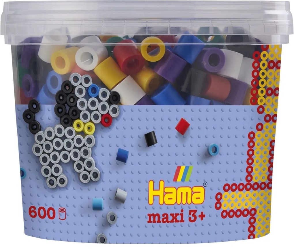 Hama Maxi koráliky v tube mix - 600 ks