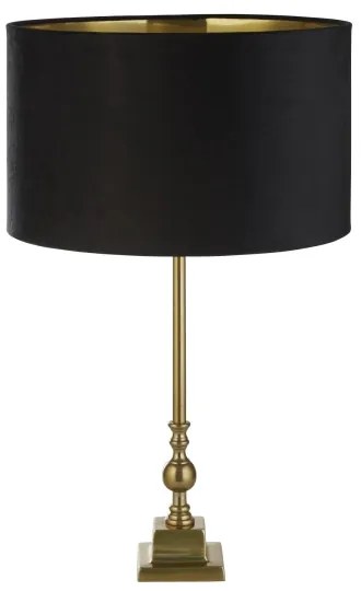 Searchlight EU81214BK - Stolná lampa WHITBY 1xE27/10W/230V čierna/zlatá