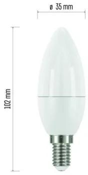 EMOS LED žiarovka Candle, E14, 6W, neutrálna biela / denné svetlo