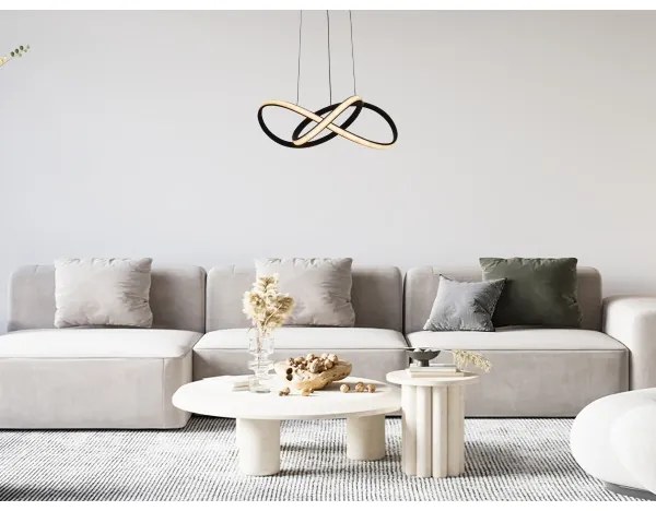 LED Stmievateľný luster na lanku LED/65W/230V 3000-6500K + diaľkové ovládanie