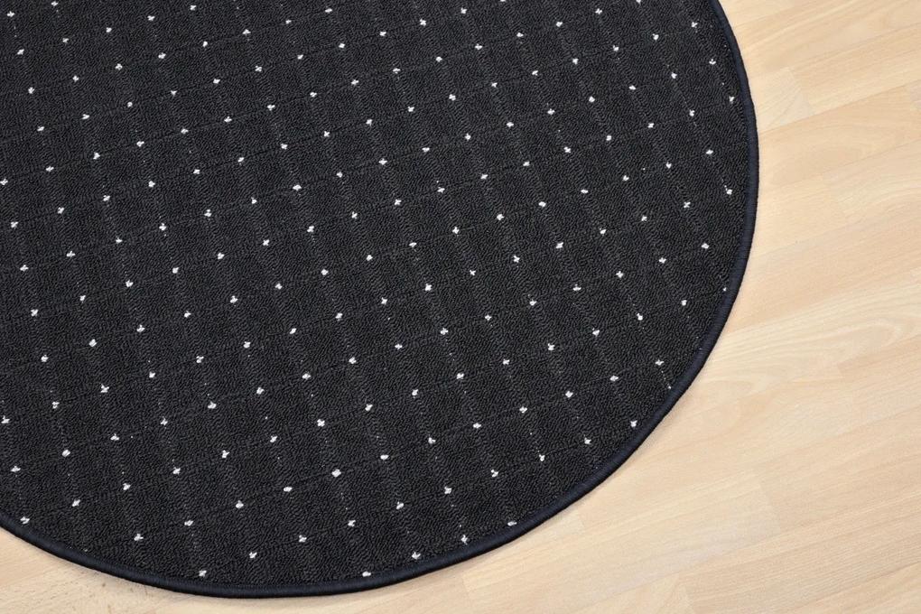 Condor Carpets Kusový koberec Udinese antracit guľatý - 67x67 (priemer) kruh cm