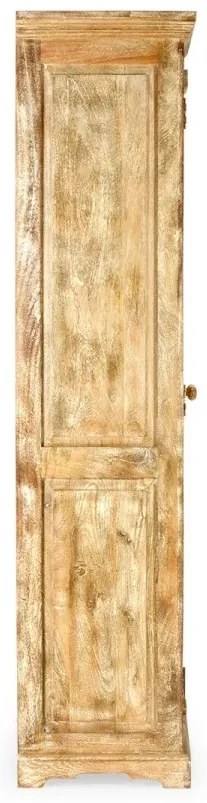 furniture-nabytek.cz - Masivní šatní skříň Patina z mangového dřeva, lakovaná, přírodní barva