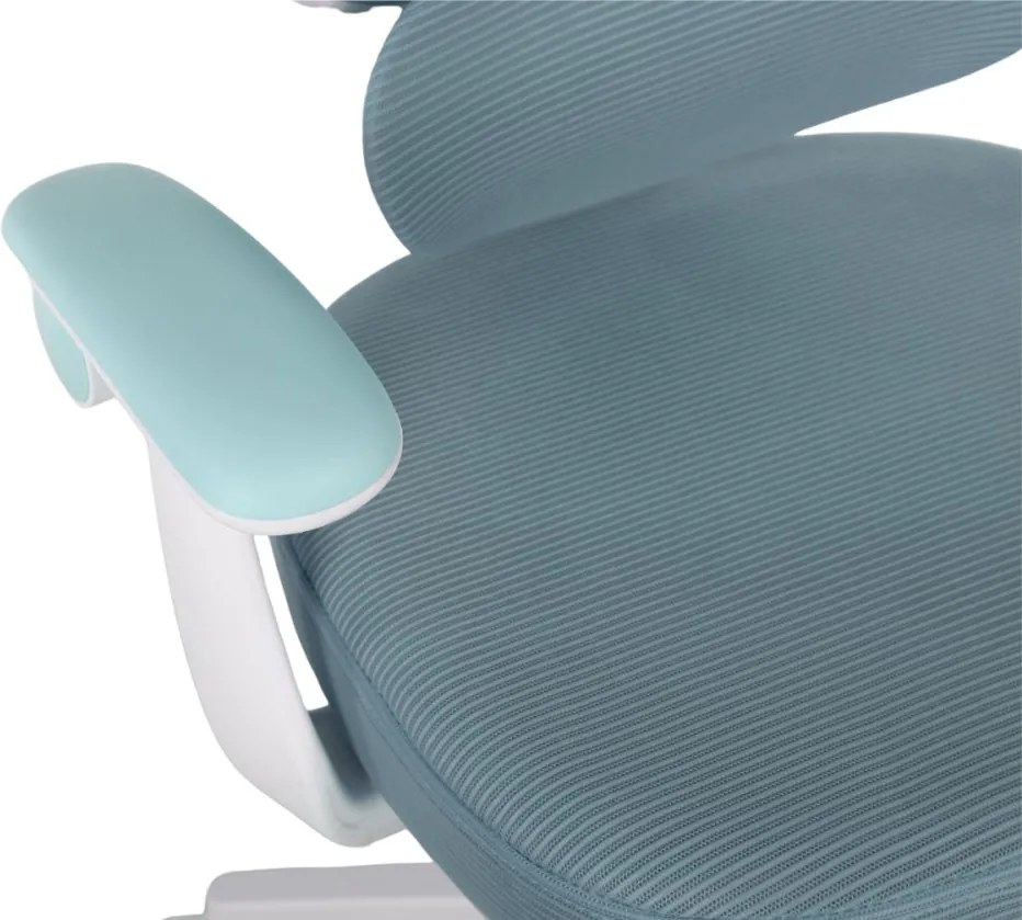 Detská otočná stolička Neoseat JUNI 009 s podnožou — látka, modrá