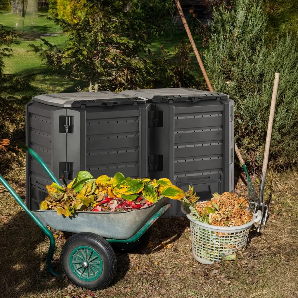 Záhradný kompostér COMPOGREEN, 800l, čierna Prosperplast