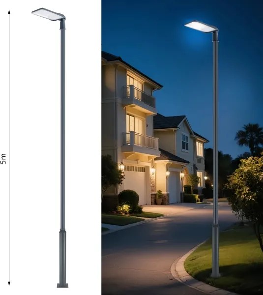 Brilagi-LED vonkajšia lampa so stĺpom a káblom 5 m URBANLIGHT LED/200W/230V antracit IP65