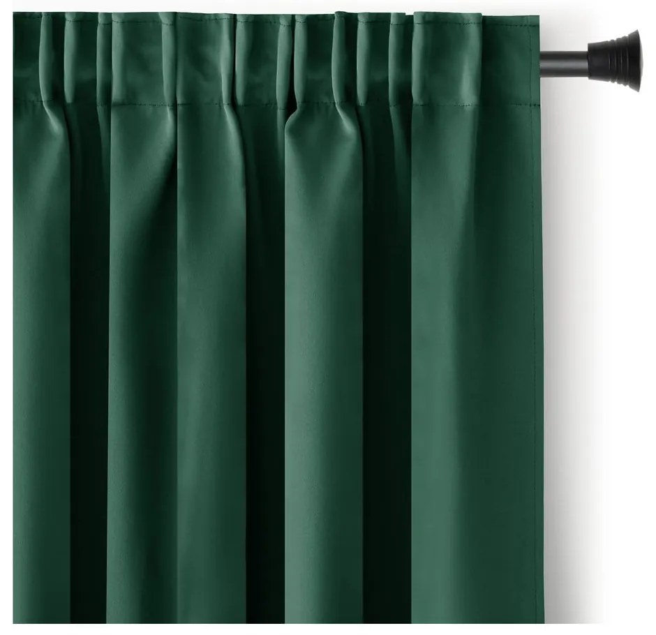 Tmavozelený zatemňovací termo záves 140x270 cm Pleat – Restilo