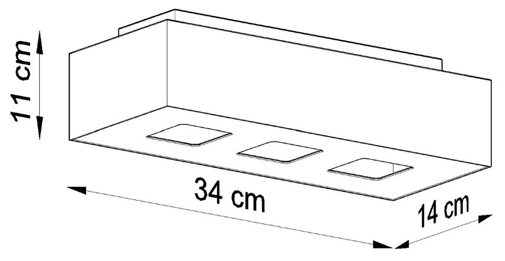 Stropné svietidlo MONO 3 biele