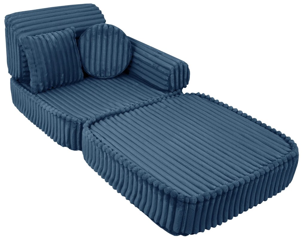 MeowBaby® Churros detská pohovka Plus, Midnight Blue