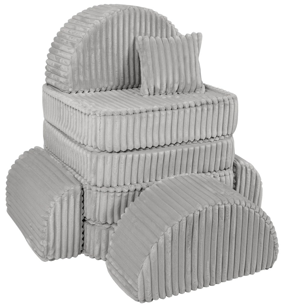 MeowBaby® Churros detská pohovka Max, Moon Dust Grey