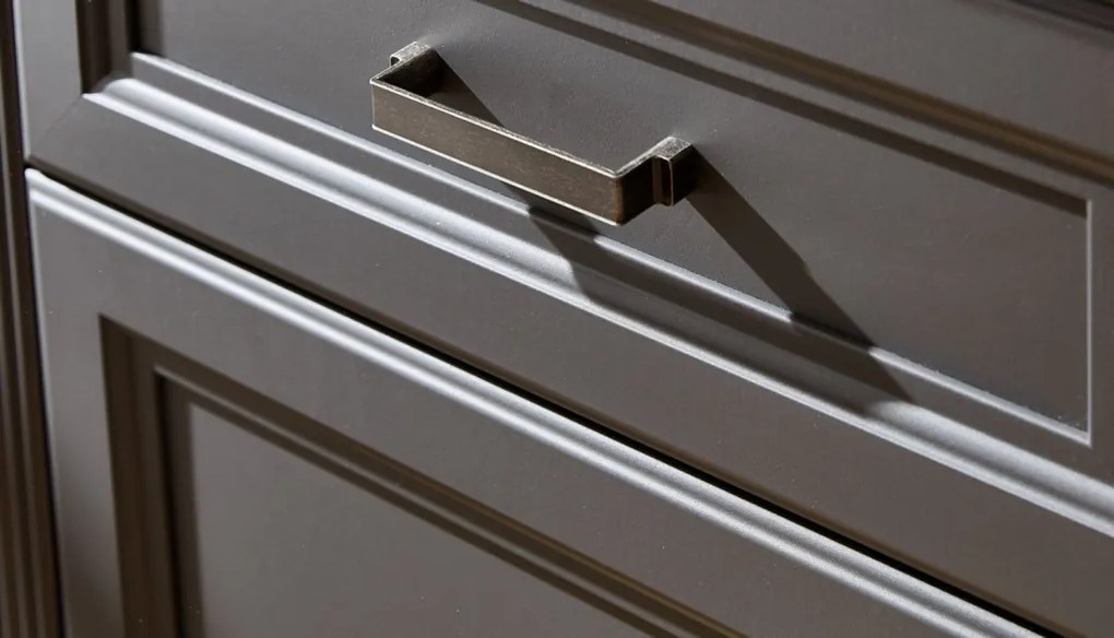 Vysoká vitrína Jasmin, grafit/dub, s osvetlením