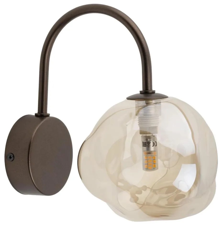 Nástenné svietidlo LAVA 1xG9/8W/230V bronzová/dymová béžová