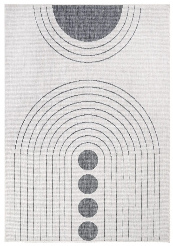 Dekorstudio Obojstranný koberec na terasu DuoRug 5739 - sivý Rozmer koberca: 120x170cm
