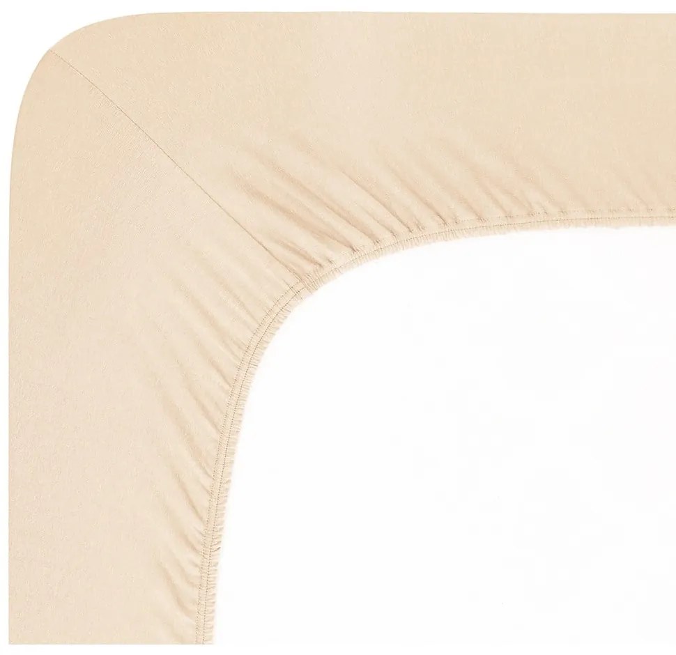 Béžová napínacia plachta jersey 140x200 cm Boxspring – Andrea Simone