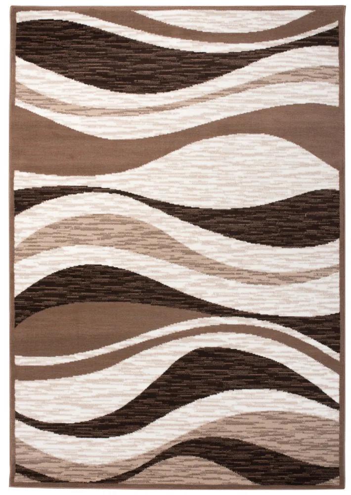 Kusový koberec PP Vlny hnedý, Velikosti 200x300cm