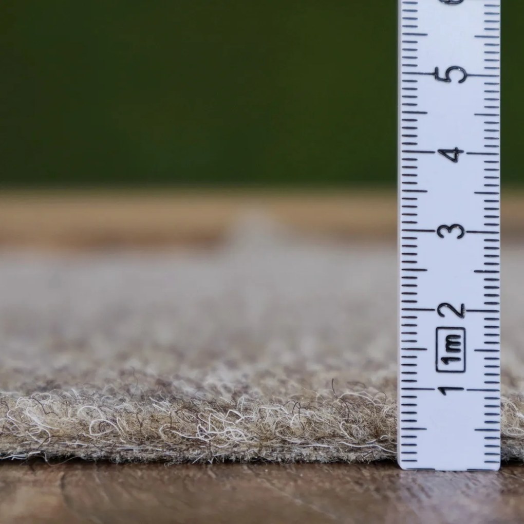 Vebe, Metrážny koberec Santana 12 piesková s podkladom resine, záťažový, na mieru, šíře 4m, béžová, resine, chodba / predsieň