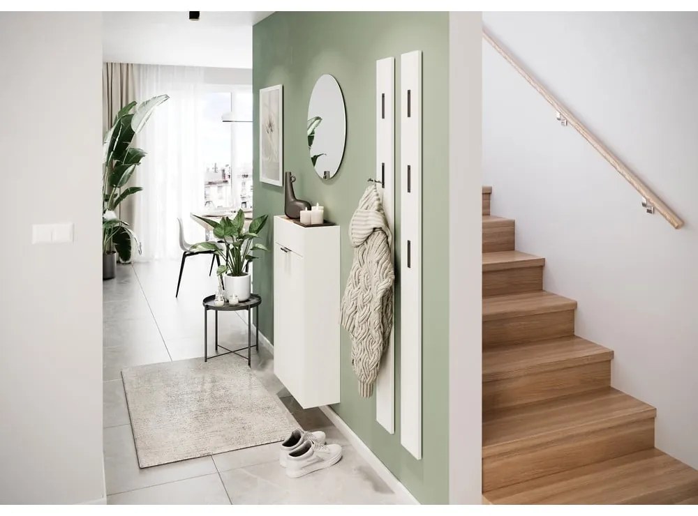 Biela skrinka v dekore duba 56x97x22 cm Ameca – Germania