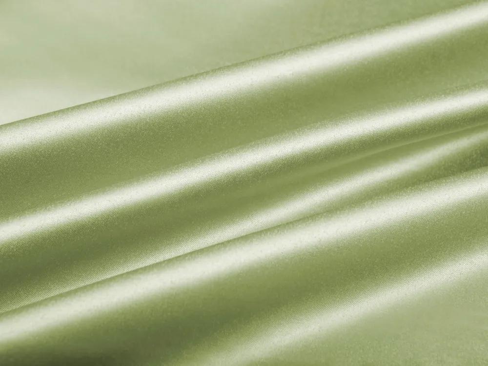 Biante Saténový oválny obrus polyesterový Satén LUX-025 Olivovo zelený 140x200 cm