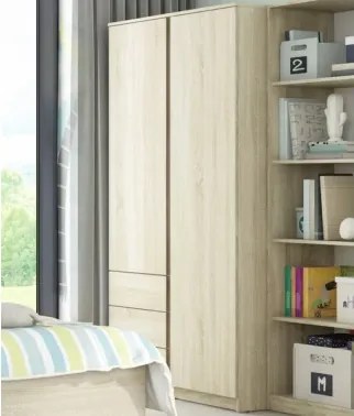 Šatníková skriňa Carlos, dub sonoma, 100 cm%