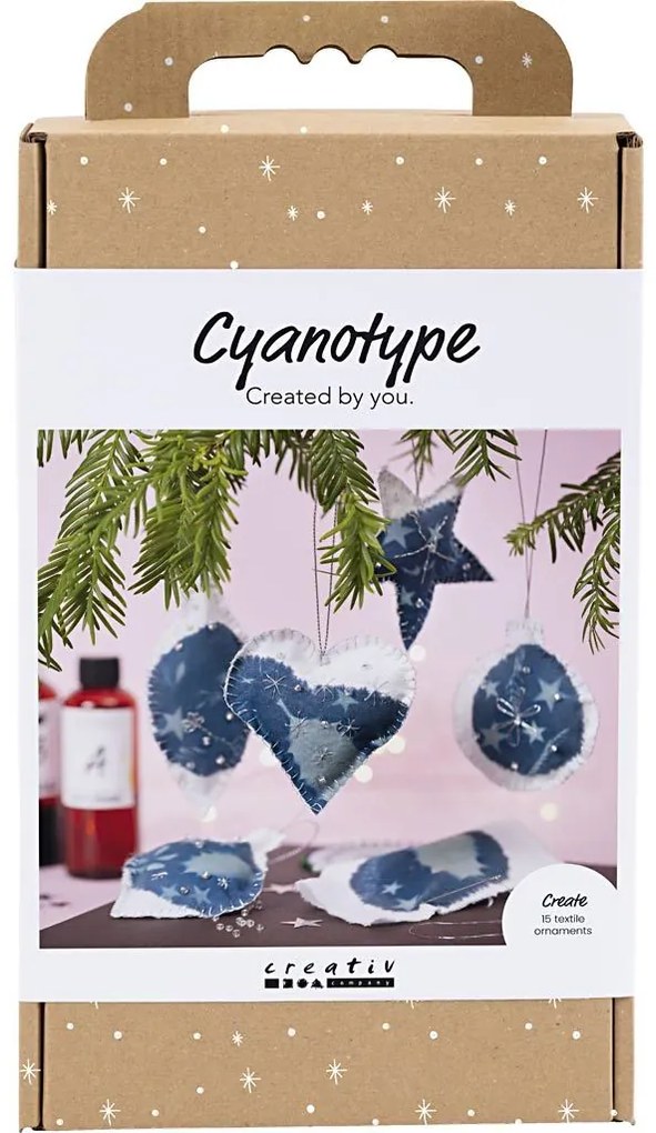 Kreatívna sada Kyanotypia, vianočné ozdoby