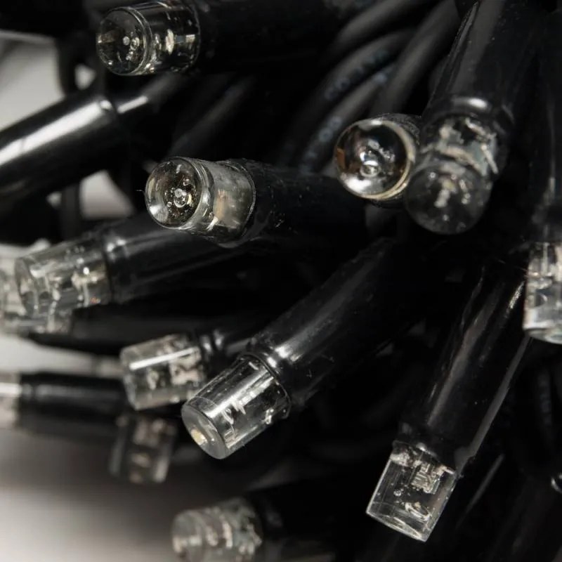 DECOLED Svetelný reťazec Easy Fix LED, 20 m, vonkajší, teplá biela, 120 diód, čierny kábel, IP67