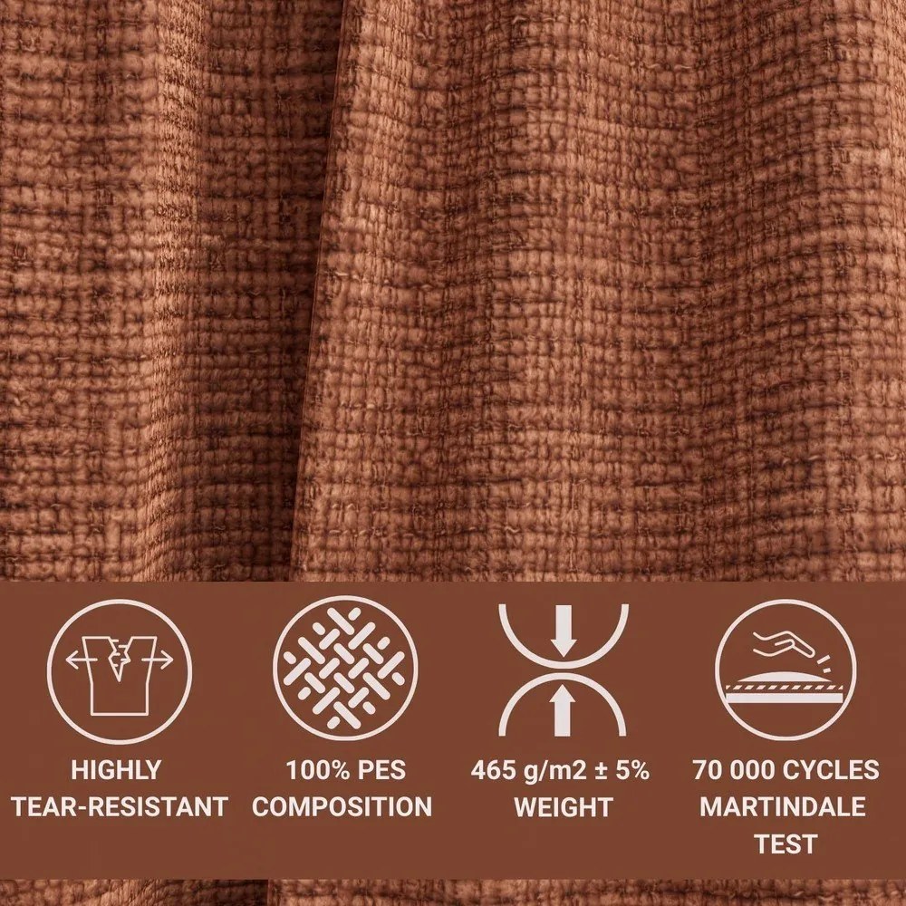 Ženilková rozkladacia/s úložným priestorom rohová pohovka v medenej farbe (ľavý roh/s leňoškou) Maze – Maison de Rêve