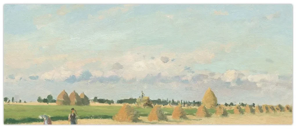 Obraz - Camille Pissarro, Landscape, Ile de France, reprodukcia (120x50 cm)