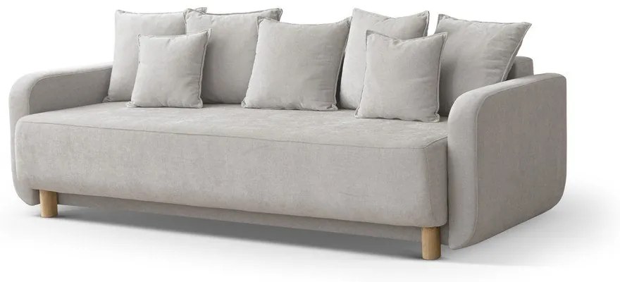 Béžová rozkladacia pohovka s úložným priestorom 231 cm Elen – Micadoni