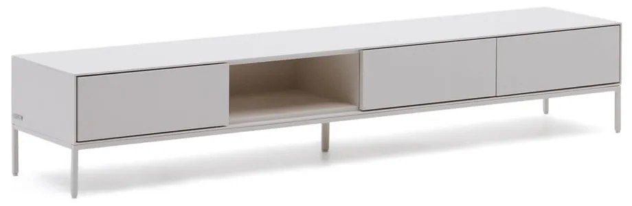 Biely TV stolík 195x35 cm Vedrana – Kave Home