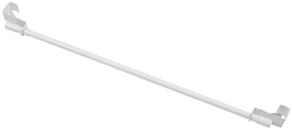 Dekodum Kovová Mini záclonová tyč teleskopická / Vitrážka 75-125 cm Biela